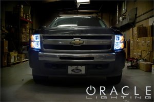 Chevrolet Silverado Headlight Halo Kit - ORACLE Lighting - LED Round Style - Blue - `07-`13